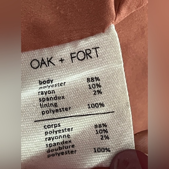 Oak + Fort Long Peach Wool-Blend Style Coat Small - Picture 6 of 9